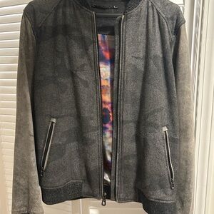Robert Graham Charcoal Bomber Jacket